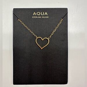 Bloomingdale’s Aqua Gold Heart Chain Necklace